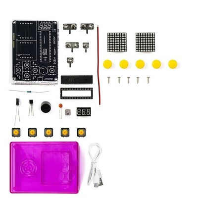 7 Pixel-Spielkonsole, Elektronische DIY-Kits, Handheld, 51 Einzelchip-Compu7916
