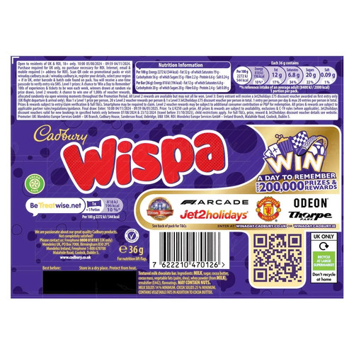 Cadbury Wispa, 48 x 36g - Picture 2 of 5