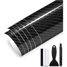 Carbonsfolie,Autofolie,Blasenfrei,Innenraum,Außen,DIY,Motorrad,Klebefolie,150cm