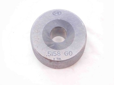 .5158 CL X CARBIDE MASTER PLAIN BORE RING GAGE .5156 +.0002 33/64 13 mm CHECK