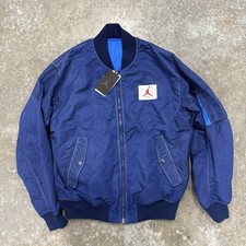 Air Jordan MA-1 Reversible Bomber Blue Jacket Mens Sz L NEW CV2242-492