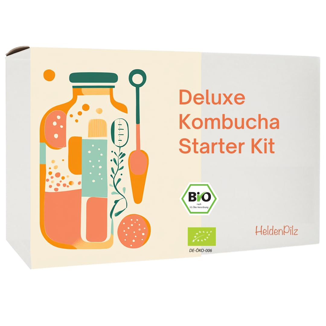 Heldenpilz® BIO Kombucha Starter Set – Kombucha Selber Machen | SCOBY Teepilz Mi