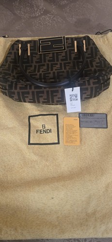 Authentic Vintage Fendi Mia Zucca Canvas tote bag Made In Italy