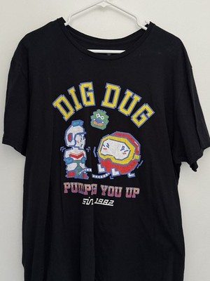 DIG DUG & BANDAI NAMECO Shirt Mens XL Black Crewneck Lootwear Exclusive 2019 Tee