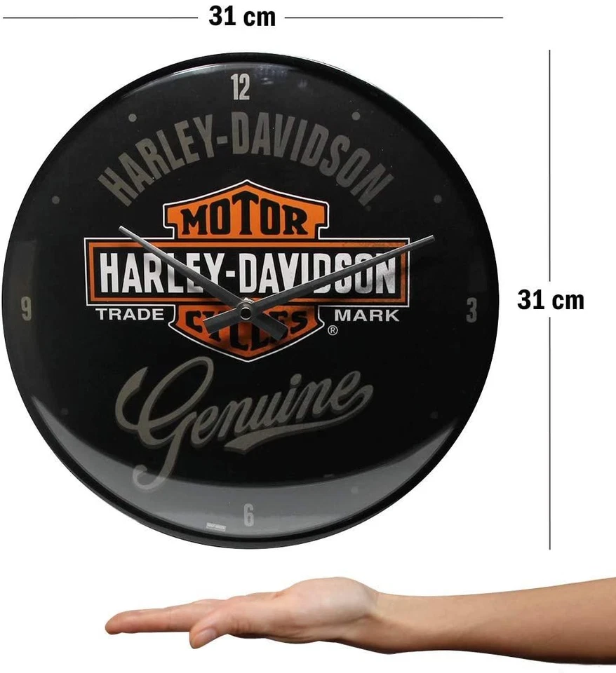 Nostalgic-Art - Horloge Murale de Cuisine Ø31cm Métal - Harley-Davidson #1 - Photo 2/4