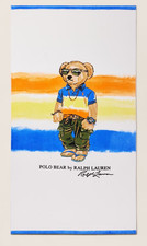 POLO RALPH LAUREN BEACH TOWEL POLO Bear 35 x 66 /89x168cm NWT 100 Cotton