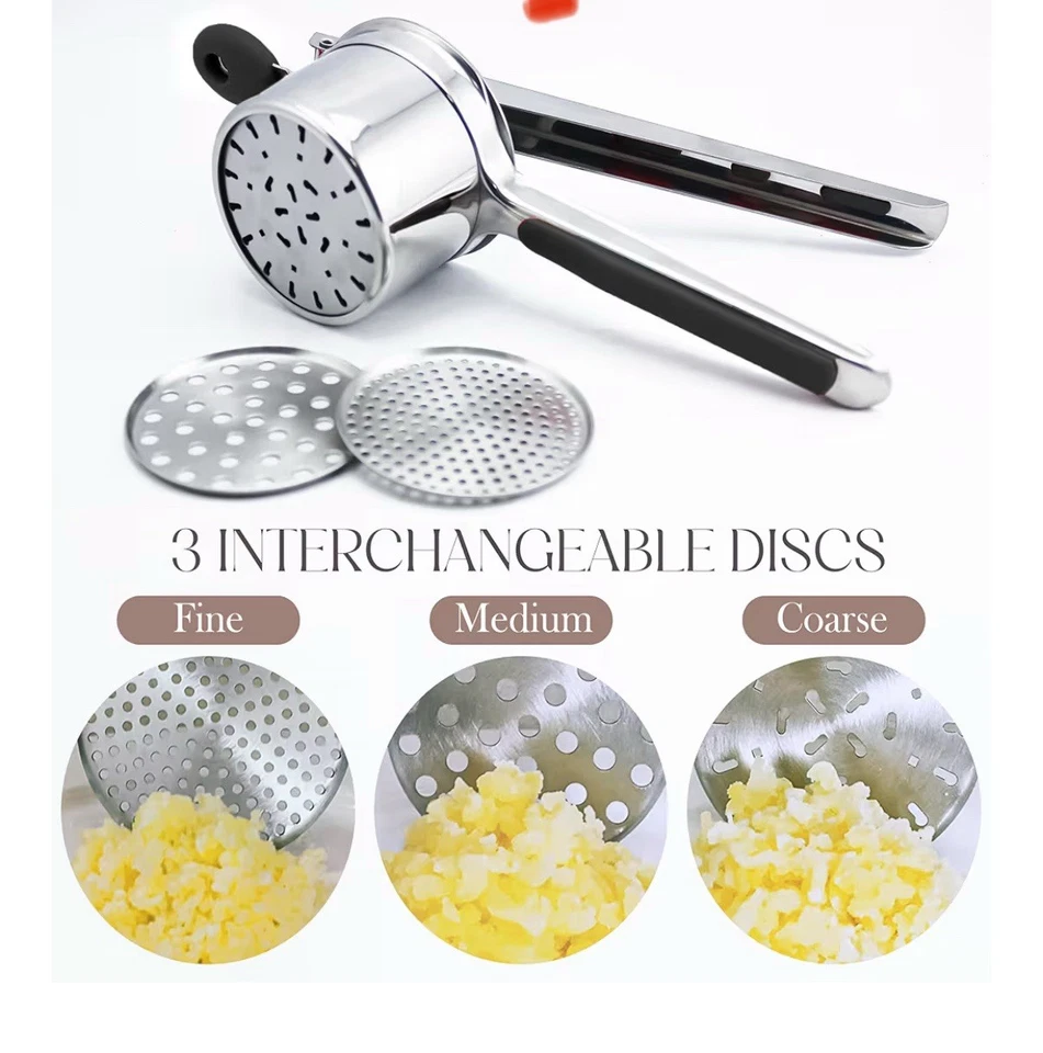 Bellemain Potato Ricer 15oz Stainless Steel Spaetzle Maker Purple Medium - Image 3 of 4