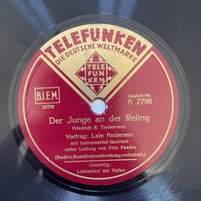 LALE ANDERSEN / Fritz Pasche "Der Junge an der Reling" CHANSON