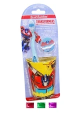 Brush Buddies Transformers Toothbrush 3-Pc Set for Travel Gifts Daily Use