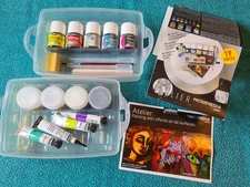 Pebeo, Atelier 19 piece assortment of colours & auxiliaries for Mixed Media