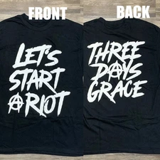 HOT SALE - 2025 Three Days Grace Let’s Start A Riot Concert Venue Shirt Cotton