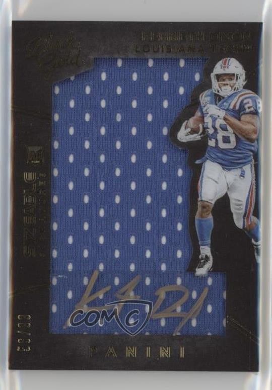 2016 Panini Black Gold Collegiate Jersey 56/99 Kenneth Dixon Rookie Auto RC 0b2