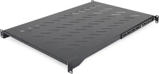 1U 4-Post Server Rack Shelf, Vented, Adjustable Mounting Depth 28-34.4In/71.1-8