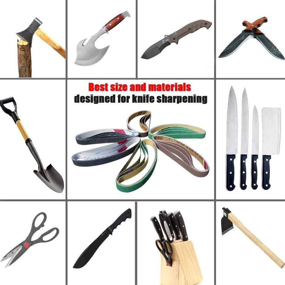 24Pcs 1/2"x12" Replacement Belt Kit for Work Sharp Original Knife&Tool Sharpener - Image 3 of 4