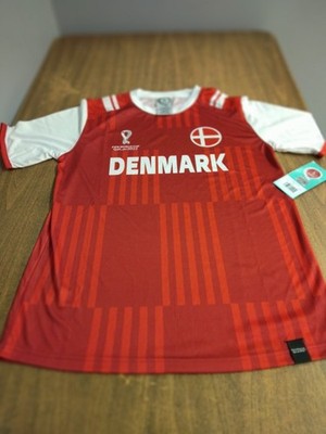 Denmark National Team Shirt Mens Medium World Cup 2022 Red Soccer New With Tags