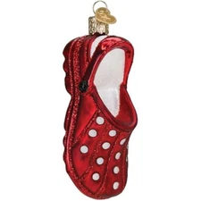 Old World Christmas Blown Glass Ornament for Christmas Tree, Rubber Clog