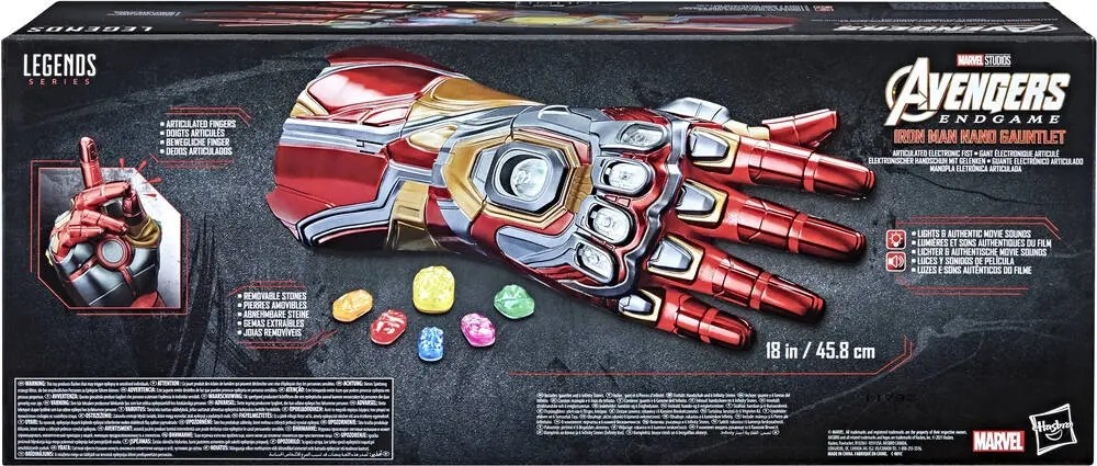 Gant Iron Man Marvel Legends con gemme dell'infinito luminose e suoni - 2