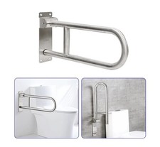 Flip Up Grab Bars Handicap Rails Toilet Safety Rails Stainless Steel Grab Bar
