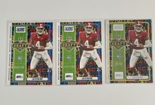 (Lot of 3) 2025 Score Jalen Milroe NFL Draft GOLD /50 & SHOWCASE /100 Seahawks