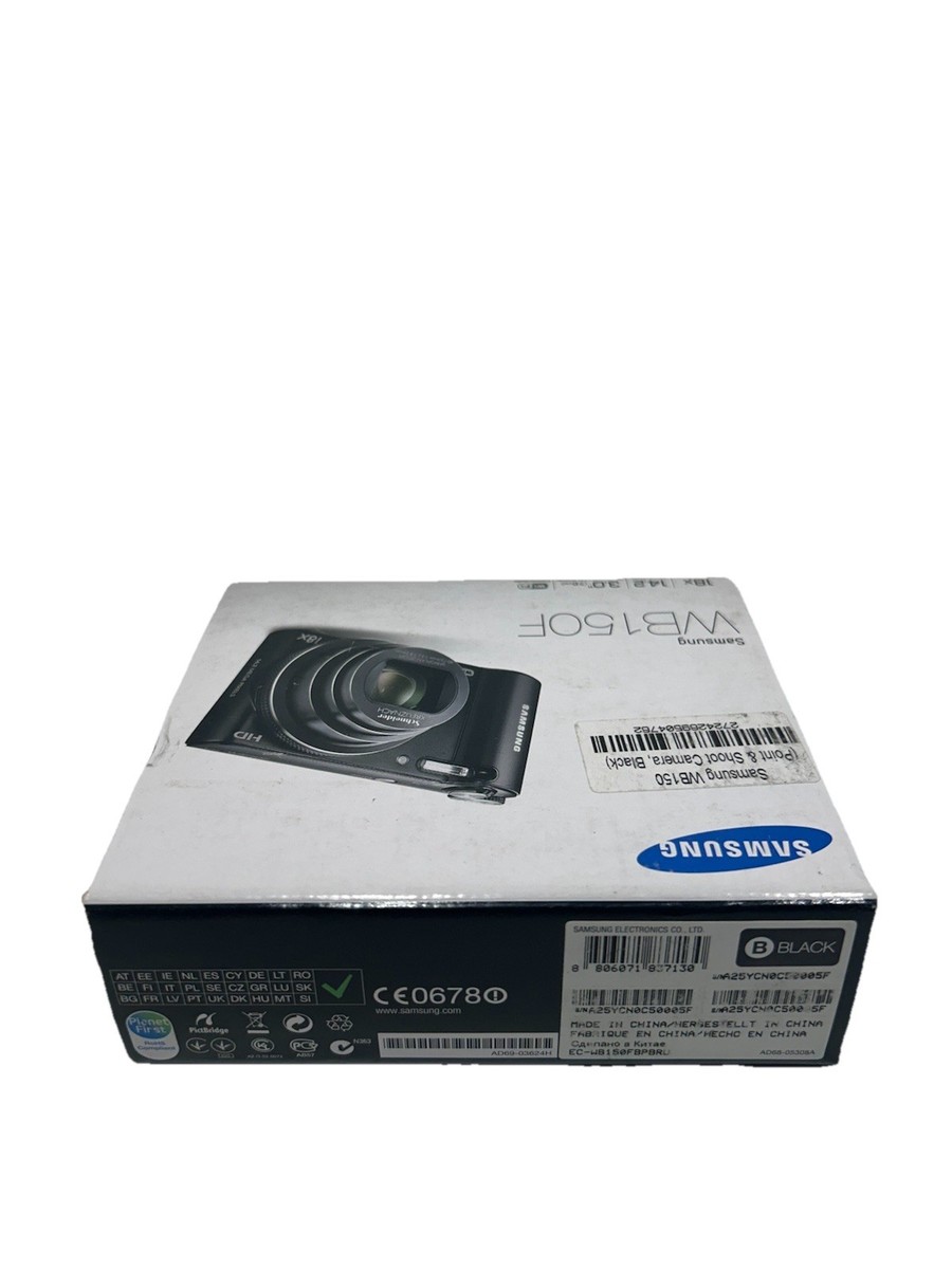 Samsung WB150F 14.2MP Compact Digital Camera Black ,18X Op. Zoom