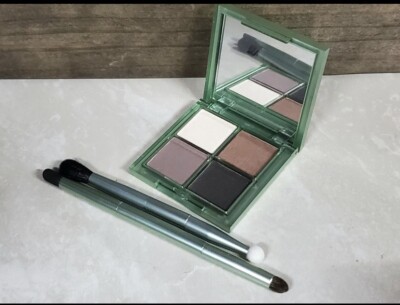Mally  Eyeshadow Quad Fierce Brown Deep Taupe Night Owl Eye Opener + 2 Brushes
