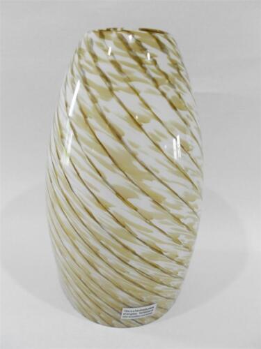 ❤️ 1 SANDY PEBBLE SWIRL Vidrio 8" Gota Colgante Tono Claro/Marrón Tostado Blanco - Imagen 3 de 8