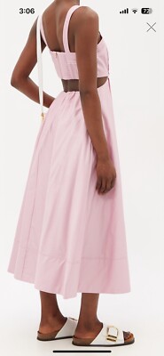 aje frequency cut out midi dress AJE Frequency Cut-Out Cotton Midi Dress
