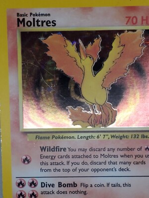 1995 moltres pokemon card value Pokemon Fossil Holo Rare Moltres #12