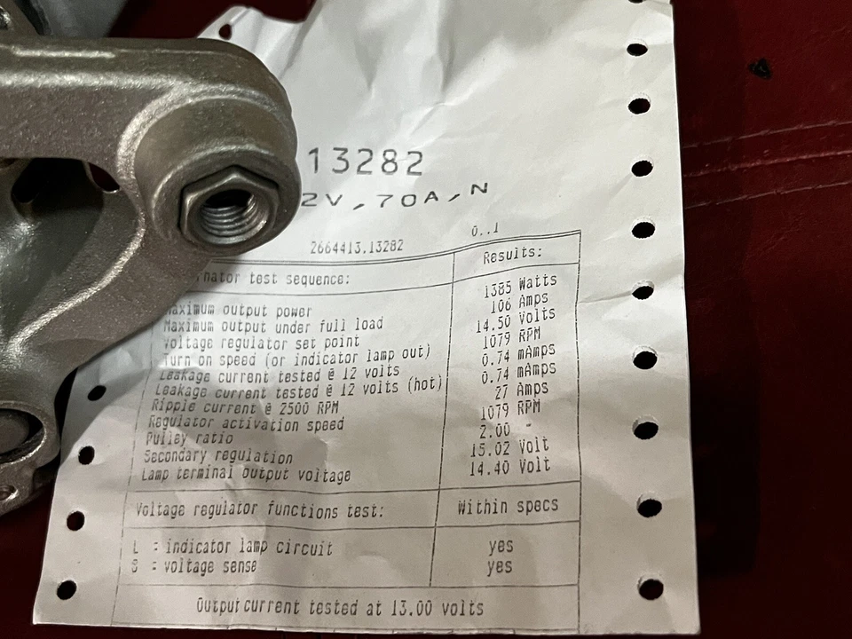 Alternador 13282 / A2T13977 reacondicionado y probado 12V 70A para Mazda 929 y MPV Foto 4 de 4