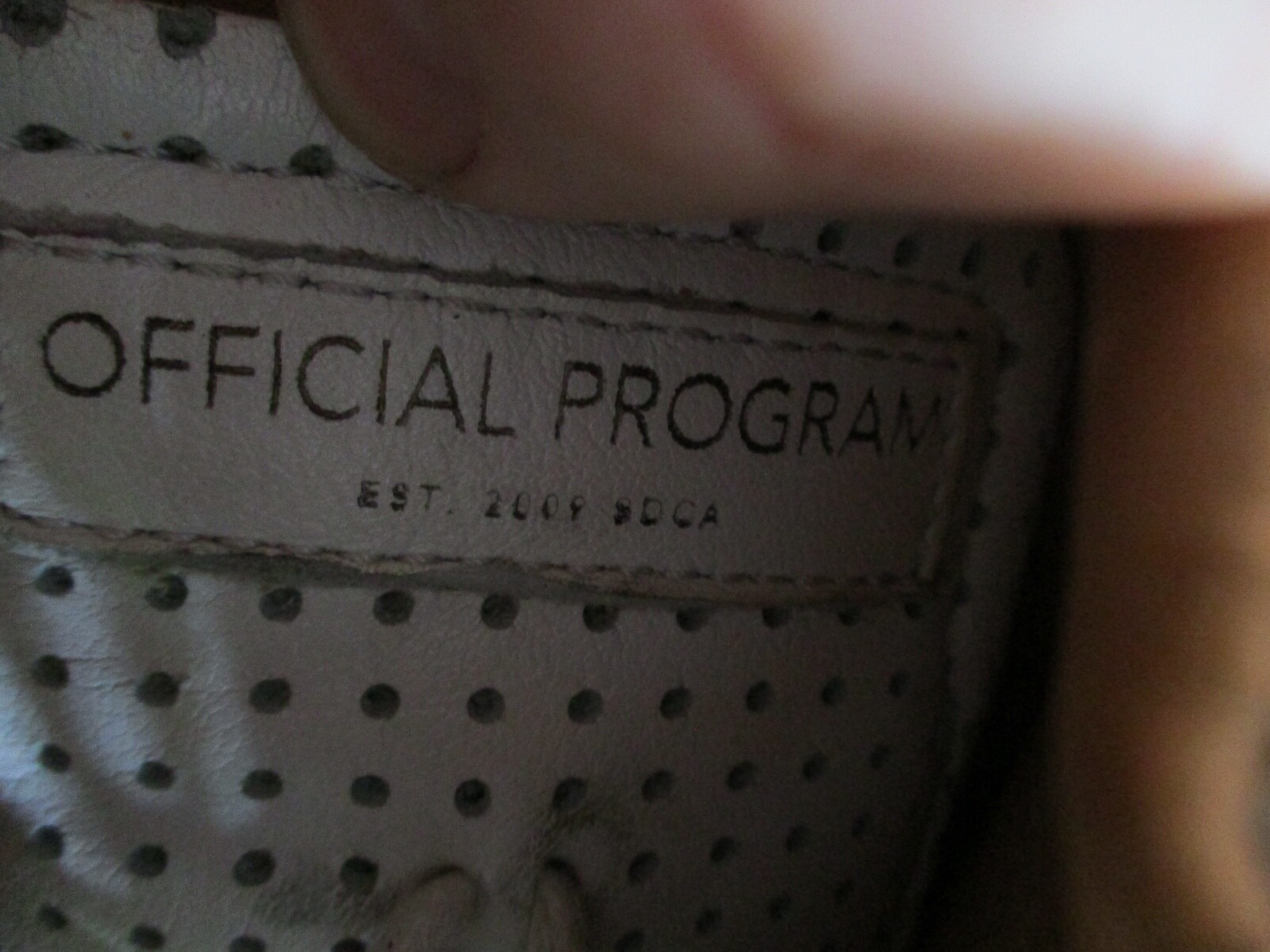 Official Program authentic white perforated leath… - image 5