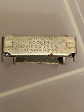 Vintage Johnson Pocket Skate Sharpener Hockey Game Ice Skates Blade Ice Skaters