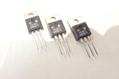 MOTOROLA ORIGINAL MC7815CT LINEAR SPANNUNGSREGLER +15V, TO-220, x3 Stück