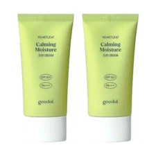 (GOODAL) Heartleaf Calming Moisture Sun Cream Double Set 1Pack (50ml + 50ml)