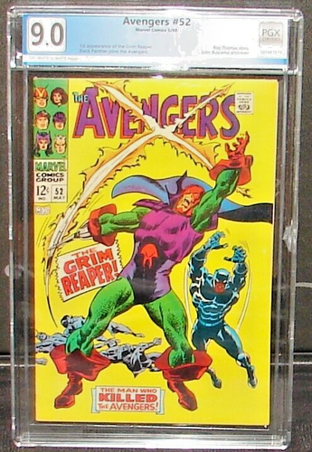 AVENGERS #52 VF/NM 9.0 CGC High Grade KEY ISSUE 1st Grim Reaper! NEW SLAB! - Picture 3 of 3