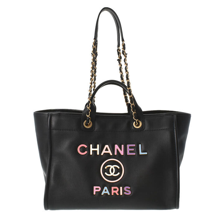 leather chanel deauville small