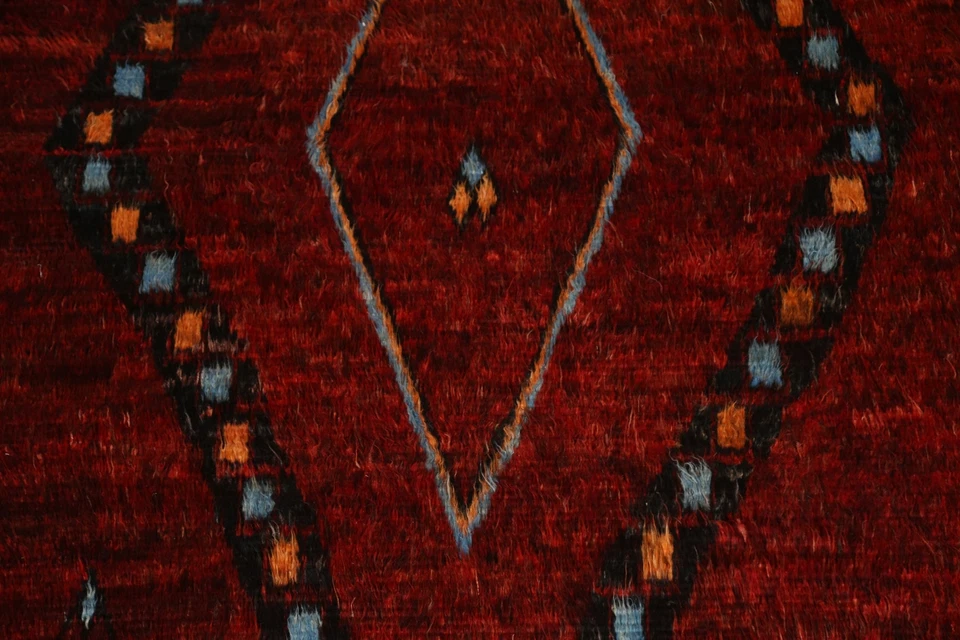 Thick-Plush Modern Moroccan Berber Geometric Hand-knotted Oriental Area Rug 7x10 - Image 4 of 4