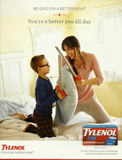 2015 Tylenol PM Medicine Mom & Son A Better You All Day PRINT AD Advertisement