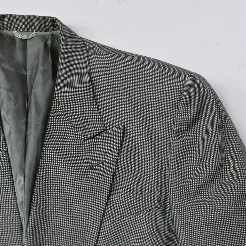Hart Schaffner Marx 42L Gris Doble Pecho Pico Solapa Traje Chaqueta Abrigo Deportivo Foto 2 de 4