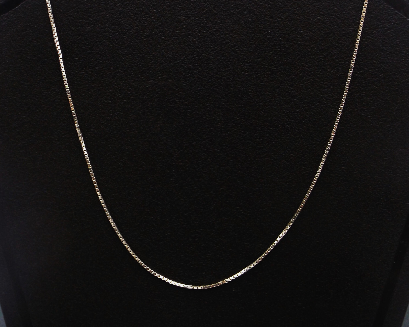 Necklace sterling silver fine box chain 51 cm 20