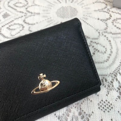 小物 Vivienne Westwood leather wallet Vivienne Westwood Tri-fold Wallet Clasp Design Bi-fold High