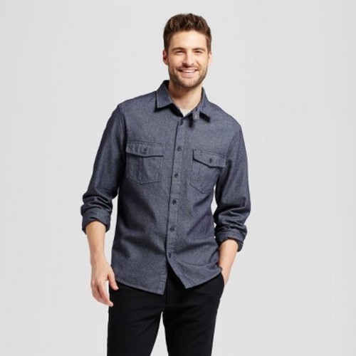 NWT Men's Slim Fit Long Sleeve Button 