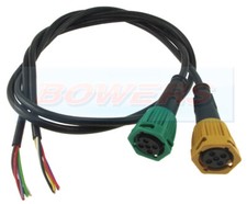 PRE-WIRED GREEN/YELLOW 5 PIN REAR LIGHT CONNECTOR PLUG FOR IFOR WILLIAMS TRAILER