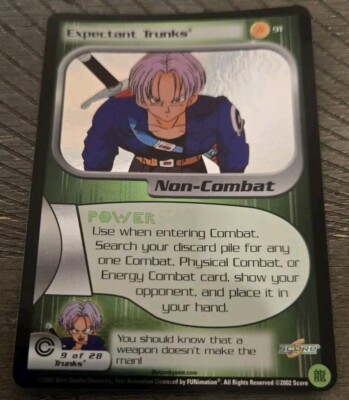 DBZ Dragon Ball Z FOIL Expectant Trunks 91 CCG LE Trunks Saga HP Reforged Near M
