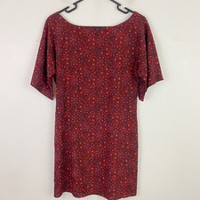 ALICE + OLIVIA silk short sleeve dotted red dress 