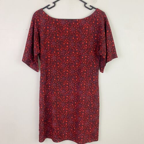 ALICE + OLIVIA silk short sleeve dotted red dress  - Picture 1 of 5