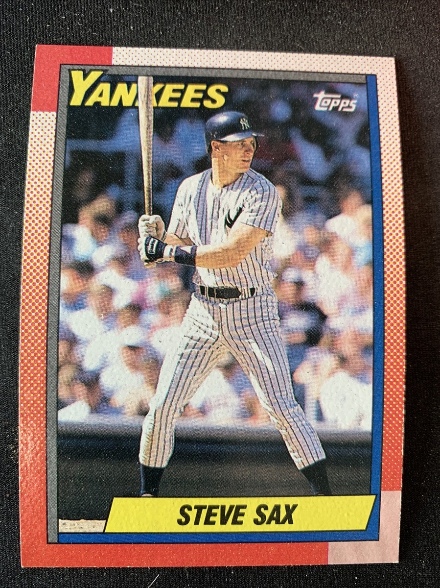 1990 Topps Baseball Card #560 Steve Sax New York Yankees NmMt Free