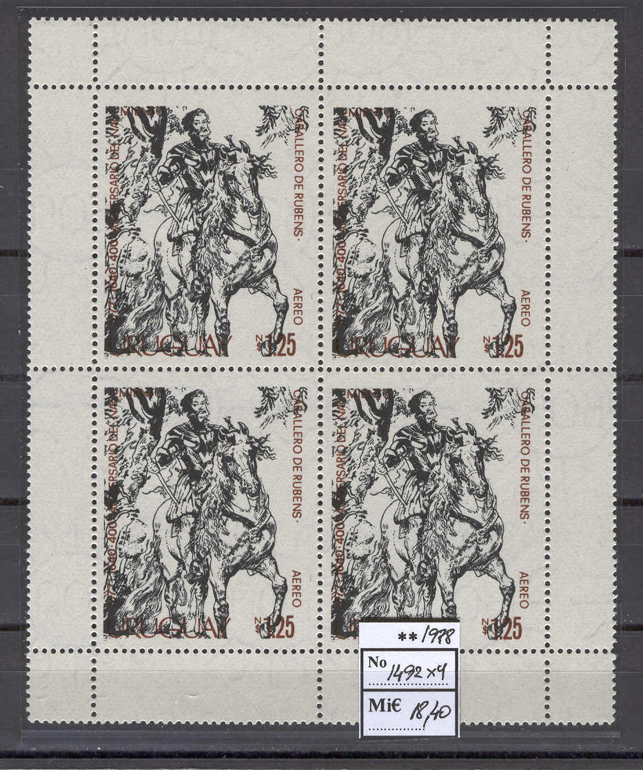 Rubens 001.MNH 1978 Uruguay m/s art rider CV 18,40 eur | eBay
