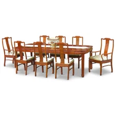 US SELLER - Natural Finish Rosewood Longevity Dining Set - FREE Inside Delivery