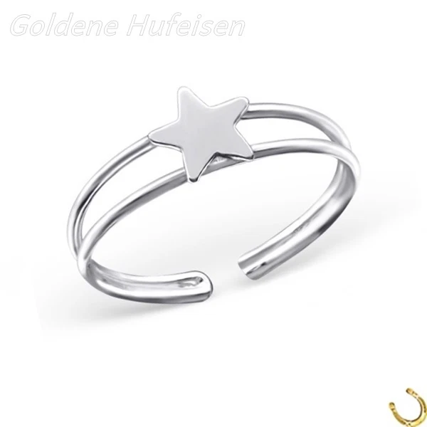 ZEHENRING Stern 925 Echt Silber Zehring Top Geschenkidee / 316