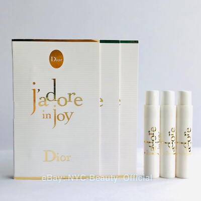 3 x Dior J'adore In Joy Eau De Toilette EDT Spray Travel Sample 1 ml/ 0.03 fl oz